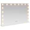 vidaXL Oglindă LED pentru Vanity Alb 80 x 10 x 52,5 cm Sticlă și Oțel