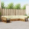vidaXL Set canapea sectională cu pernă 10 pcs Natural și Crem