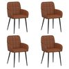 vidaXL Scaune de dining 4 buc. Piele artificială Maro 57 x 50 x 85 cm