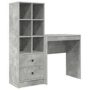 vidaXL Birou Gri din beton 115,5 x 40 x 127 cm 2 buc.