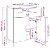 vidaXL Bufet cu sertar Lemn Vechi 69,5 x 34 x 90 cm Lemn compozit