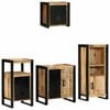 vidaXL Set de mobilier pentru baie 4 buc. Maro și negru