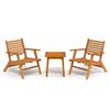 vidaXL Set de bistro, 3 piese, lemn masiv de acacia
