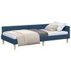 vidaXL Cadru de pat colțar cu headboard albastru 90 x 200 cm țesătură