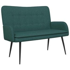 vidaXL Canapea cu 2 locuri Verde &icirc;nchis 115 x 61 x 87 cm Țesătură