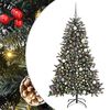 vidaXL Brad de Crăciun artificial Verde 180 cm PVC și Plastic și Oțel