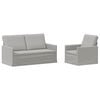 vidaXL Set de canapea 2 pcs Gri nori Țesătură