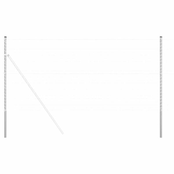 vidaXL Stâlpi de Gard 12 pcs Argintiu Oțel vopsit în pulbere