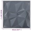 vidaXL Panouri de perete 24 pcs Gri Diamond 50 x 50 cm Spumă XPS