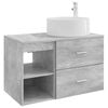 vidaXL Set de mobilier pentru baie 2 buc. Gri Beton Lemn prelucrat