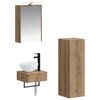 vidaXL Set dulap baie 4 pcs Stejar Artizanal 43 x 16 x 62,5 cm