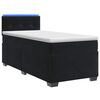 vidaXL Pat box spring cu saltea și LED Negru 100 x 200 cm Catifea
