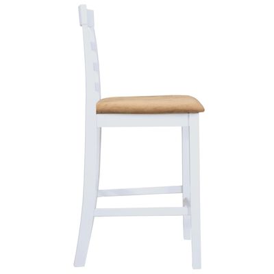 vidaXL Set masă și scaune de bar 3 piese lemn masiv natural și alb
