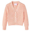 vidaXL Cardigan copii tricotat roz combinat 128