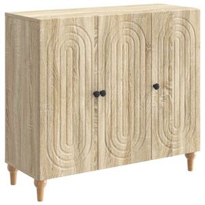 vidaXL Bufet Stejar Sonoma 89 x 34,5 x 80 cm Lemn prelucrat