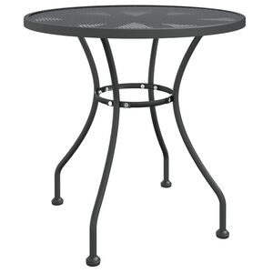 vidaXL Masă de grădină antracit &Oslash;80x72 cm plasă metalică expandată