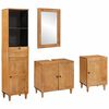 vidaXL Set de mobilier pentru baie 4 buc. Maro Lemn prelucrat