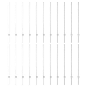 vidaXL St&acirc;lp de gard. 22 pcs Argintiu 160 cm Oțel