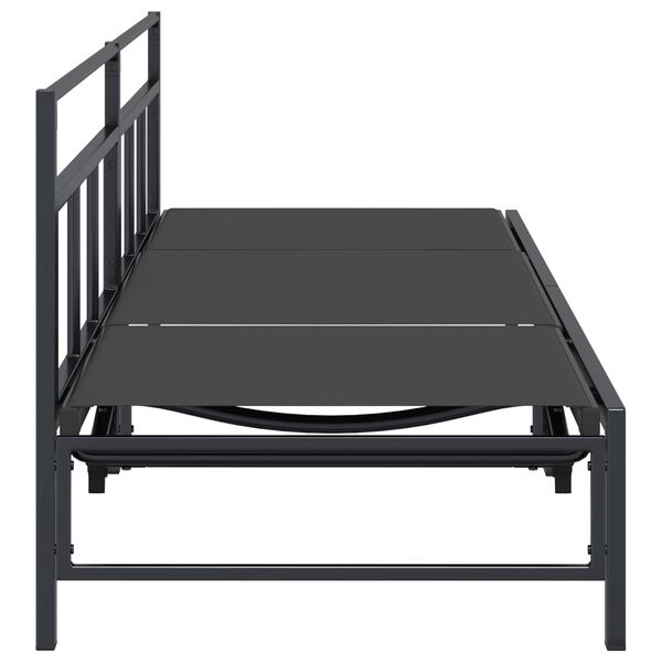 vidaXL Șezlong Negru 200 x 62 x 59,5 cm Textilenă