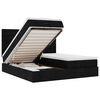vidaXL Cadru de pat otoman cu saltele, material negru 160x200cm