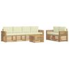 vidaXL Set de canapele de exterior 7 buc. Alb și crem Poliester