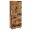 vidaXL Bufet cu sertar Lemn Vechi 69,5 x 34 x 180 cm Lemn compozit