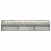 vidaXL Cadru de pat mic single, gri beton, 75x190 cm