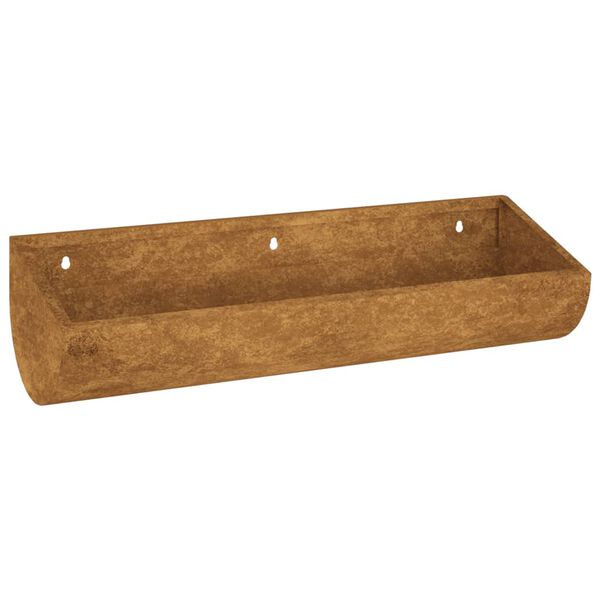 vidaXL Jardinieră de perete pentru grădină, 50x16x10 cm, oțel corten