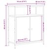 vidaXL Cabinet suspendat Stejar Negru 69,5 x 34 x 180 cm Lemn compozit
