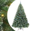 vidaXL Brad de Crăciun artificial cu 300 LED Verde 240 cm PE și PVC