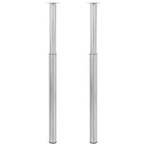 Picioare telescopice de masă, 2 buc., oțel inoxidabil, 710 mm-1100 mm