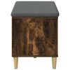 vidaXL Bancă pentru hol cu pernă cu ușă Stejar fumuriu 60 x 38 x 46 cm