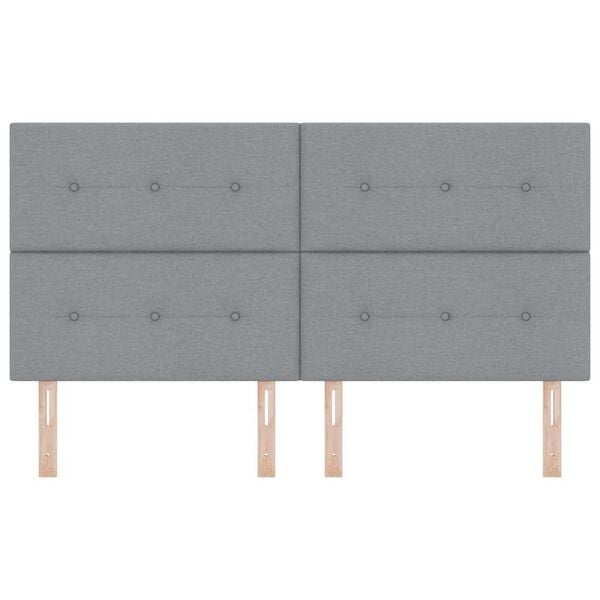 vidaXL Cap de pat cu &icirc;nălțime ajustabilă Gri deschis 180 cm țesătură