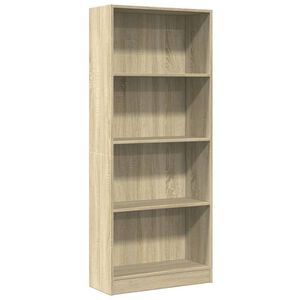 vidaXL Bibliotecă, stejar sonoma, 60x24x143 cm, lemn prelucrat