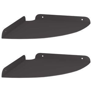 vidaXL Raft de perete cu raft cu depozitare 2 pcs Negru 24 x 24 x 2 cm