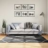 vidaXL Covor pufos "PAMPLONA" fire &icirc;nalte negru/crem modern 160x160 cm