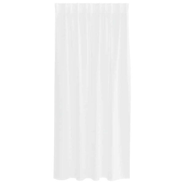 vidaXL Cortină din Voile cu perdele 2 pcs Alb 175 x 140 cm Poliester