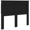 vidaXL Cadru de pat cu headboard Negru 120 x 190 cm Lemn de pin masiv