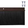 vidaXL Perdele de ușă cu perii cu montare prin &icirc;nșurubare 2 pcs Maro
