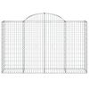 vidaXL Coșuri gabion arcuite 8 buc, 200x50x120/140 cm, fier galvanizat
