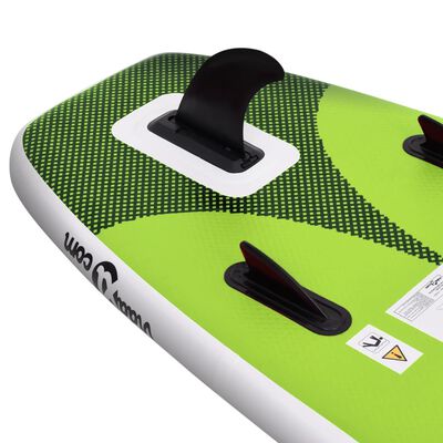 vidaXL Set placă paddleboarding gonflabilă, verde, 330x76x10 cm