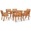 vidaXL Set de grădină cu 7 piese, 150x90 cm, lemn masiv de salc&acirc;m