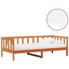 vidaXL Pat de zi cu saltea Culoare ceară maro și alb 90 x 200 cm