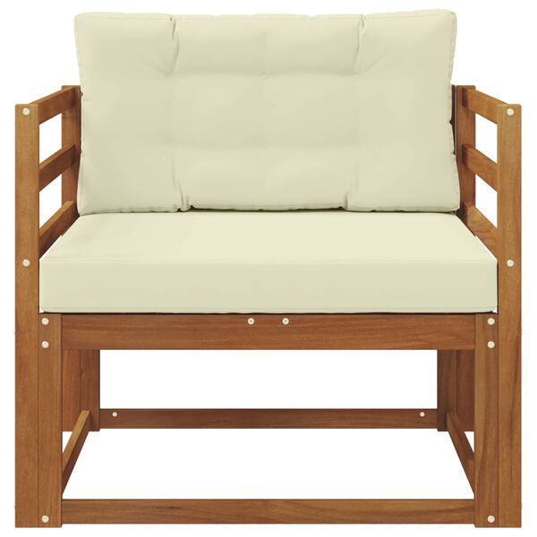 vidaXL Canapea Medie pentru Exterior Lemn Solid de Acacia natural