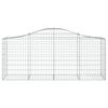 vidaXL Coșuri gabion arcuite 14 buc, 200x50x80/100 cm, fier galvanizat