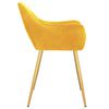 vidaXL Scaune de bucătărie, 2 buc., galben, catifea