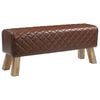 vidaXL bancă 110 x 30 x 45 cm Piele Naturală Maro diamant