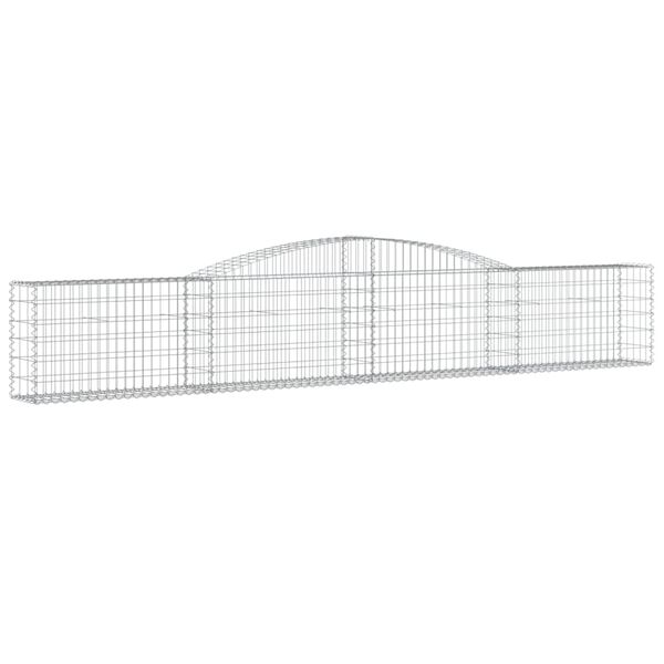 vidaXL Coșuri gabion arcuite 5 buc, 400x30x60/80 cm, fier galvanizat