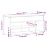 vidaXL Banchetă de pantofi, lemn vechi, 102x30,5x45 cm, lemn prelucrat