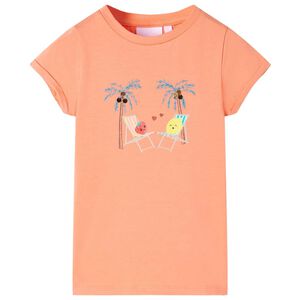 vidaXL Tricou pentru copii, piersică, 128